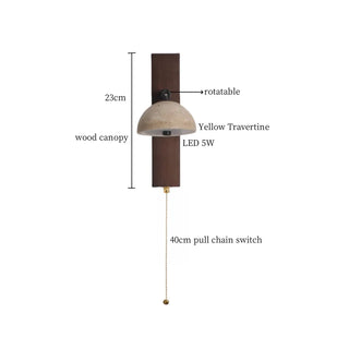Celako™ Lithera Wall Light | Yellow Travertine Bedroom Lighting