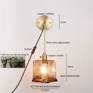 Celako™ Aurivo Wall Light | Copper Glass Living Room Lighting