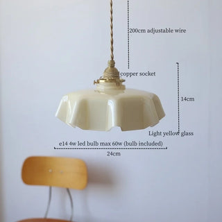 Celako™ Cuivara Pendant Light | Copper Glass Bedroom Lighting