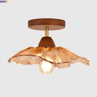 Celako™ Topazio Ceiling Light | Amber Glass Japan Style