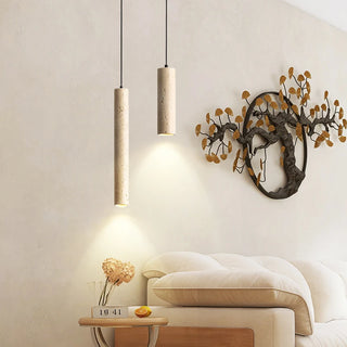 Celako™ Tiverti Pendant Light | Yellow Travertine Bedroom Lighting