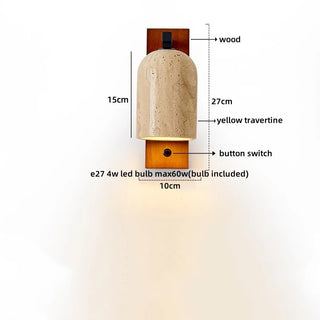 Celako™ Kiseki Wall Light | Travertine Entryway Lighting