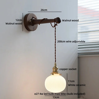 Celako™ Lunari Wall Light | Glass Bedside Lighting