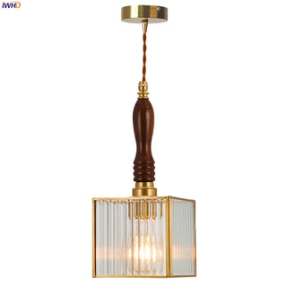 Celako™ Rigato Pendant Light | Glass Copper Dining Room Lighting