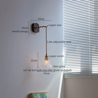 Celako™ Cuprelux Wall Light | Copper Glass Bedroom Lighting