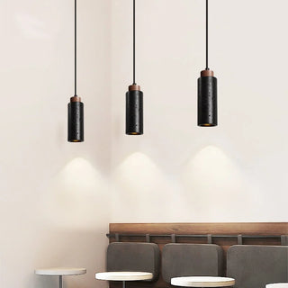 Celako™ Menhiria Pendant Light | Black Travertine Dining Room Lighting