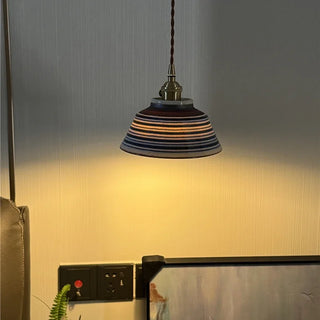 Celako™ Yunomi Pendant Light | Painted Ceramic Dining Room Lighting