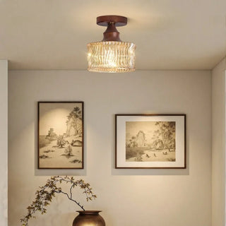 Celako™ Succina Ceiling Light | Amber Glass Bedroom Lighting