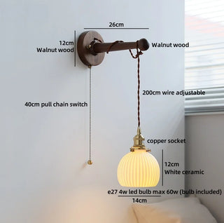 Celako™ Lunari Wall Light | Glass Bedside Lighting
