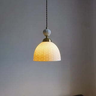 Celako™ Celadon Pendant Light | White Ceramic Bedroom Lighting
