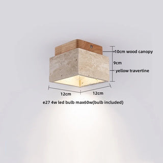 Celako™ Travira Ceiling Light | Travertine Hallway Lighting