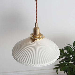 Celako™ Alvarene Pendant Light | White Ceramic Dining Room Lighting