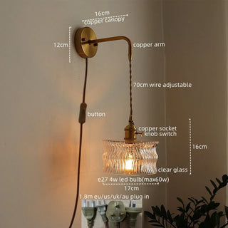 Celako™ Cupira Wall Light | Glass Bathroom Mirror Light