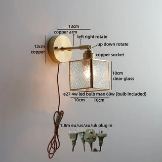 Celako™ Aurene Wall Light | Glass Living Room Lighting