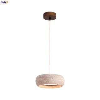 Celako™ Terralume Pendant Light | Yellow Travertine Kitchen Island Lighting