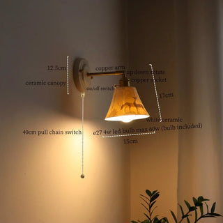 Celako™ Cerafine Wall Light | Ceramic Bedroom Lighting