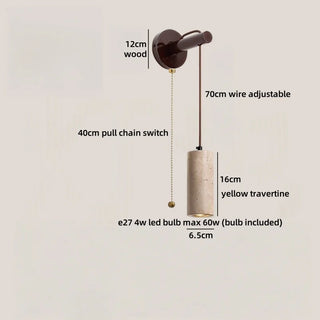 Celako™ Ishiko Wall Light | Travertine Hallway Lighting