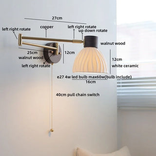 Celako™ Alura Wall Light | Ceramic Bedside Lighting