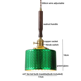 Celako™ Cuvelo Pendant Light | Glass Copper Bedroom Lighting