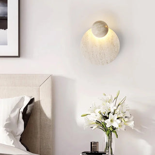 Celako™ Travieno Wall Light | Yellow Travertine Bedroom Lighting