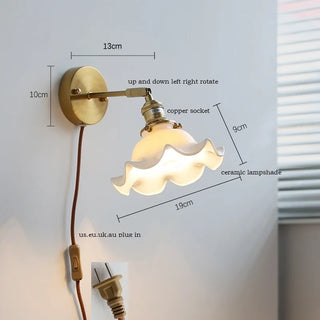 Celako™ Kaolis Wall Light | Ceramic Bedside Lighting