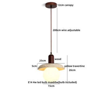 Celako™ Tivori Pendant Light | Travertine Dining Room Lighting