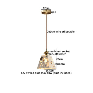 Celako™ Terzia Pendant Light | Terrazzo Wabi Sabi Bedroom Lighting