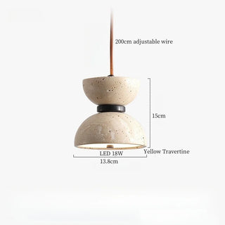 Celako™ Lumetra Pendant Light | Yellow Travertine Kitchen Island Lighting