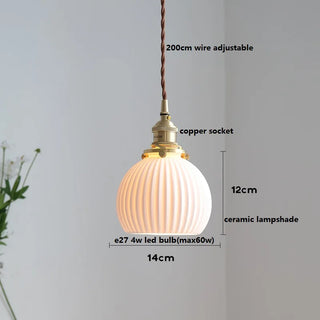 Celako™ Kaolin Pendant Light | Ceramic Dining Room Lighting