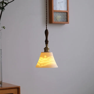 Celako™ Albesco Pendant Light | White Ceramic Bedroom Lighting