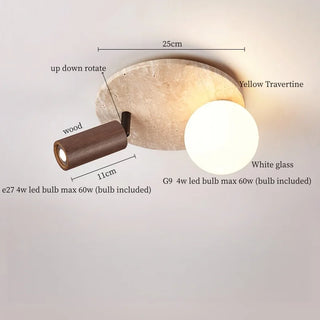 Celako™ Flavina Ceiling Light | Yellow Travertine Kitchen Island Lighting