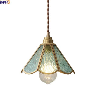 Celako™ Azuric Pendant Light | Blue Glass Bedroom Lighting