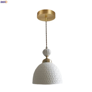 Celako™ Celadon Pendant Light | White Ceramic Bedroom Lighting