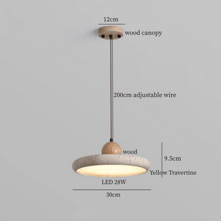 Celako™ Aurecava Pendant Light | Yellow Travertine Dining Room Lighting
