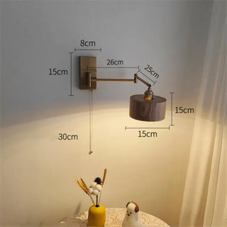 Celako™ Gildra Wall Light | Wood Bedroom Lighting