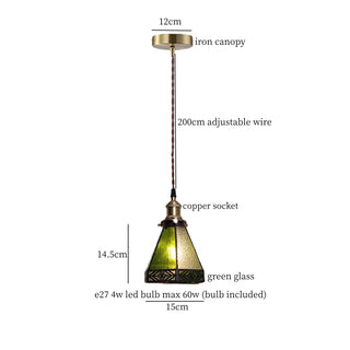 Celako™ Verdalite Pendant Light | Green Glass Kitchen Island Lighting