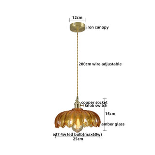 Celako™ Cuprisa Pendant Light | Glass Bedroom Lighting