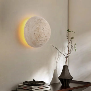Celako™ Calcera Wall Light | Travertine Bedside Lighting