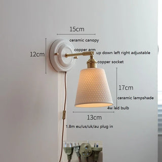 Celako™ Auramic Wall Light | Ceramic Bedside Lighting