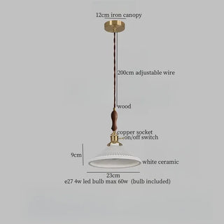 Celako™ Porcelune Pendant Light | Ceramic Bedroom Lighting