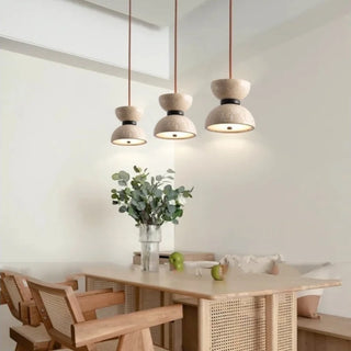 Celako™ Luserna Pendant Light | Yellow Travertine Dining Room Lighting