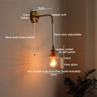 Celako™ Verdira Wall Light | Green Glass Japan Style