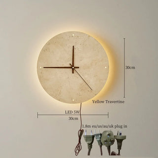 Celako™ Soltra Wall Light | Yellow Travertine Living Room Lighting