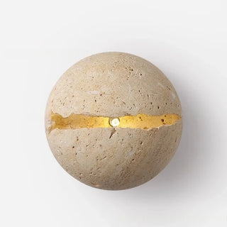 Celako™ Fessura Wall Light | Yellow Travertine Bedroom Lighting
