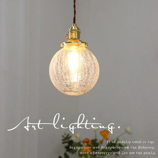 Celako™ Aurelix Pendant Light | Glass Copper Bedroom Lighting
