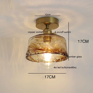 Celako™ Ambra Ceiling Light | Glass Bedroom Lighting