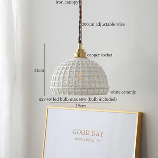 Celako™ Kaolique Pendant Light | White Ceramic Kitchen Island Lighting