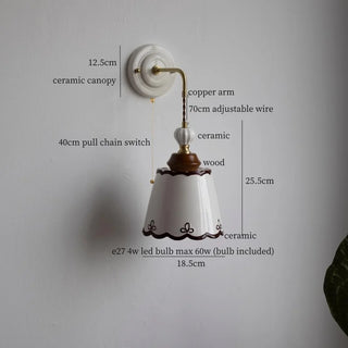 Celako™ Caoluna Wall Light | Ceramic Mid Century Modern Living Room Lighting