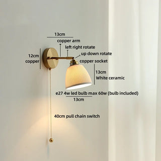 Celako™ Ceralo Wall Light | Ceramic Bedroom Lighting