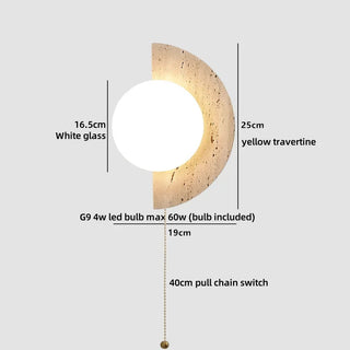 Celako™ Lutera Wall Light | Travertine Bedroom Lighting